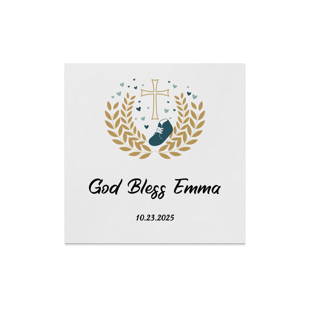 God Bless Emma with cross, wreath, and date 10.23.2025.
