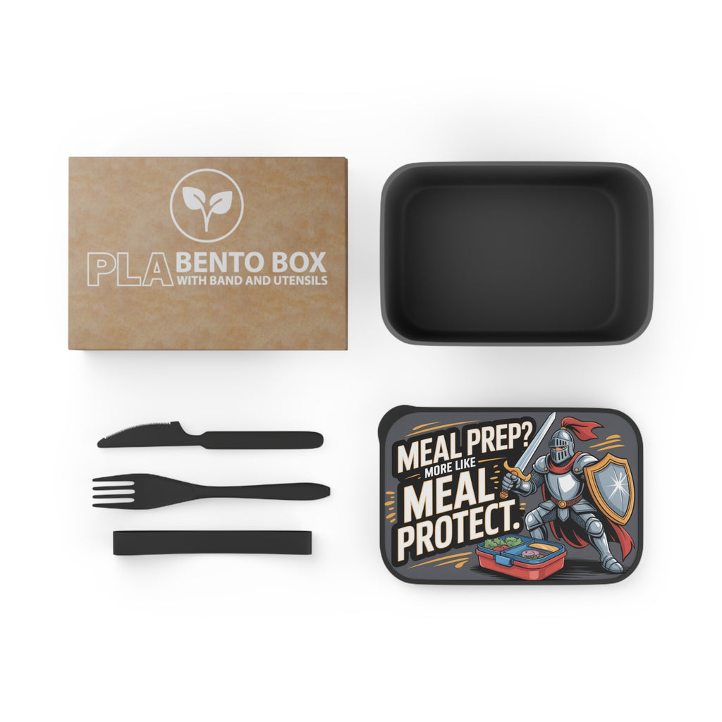 PLA Bento Box with utensils, and lunchbox featuring a knight.