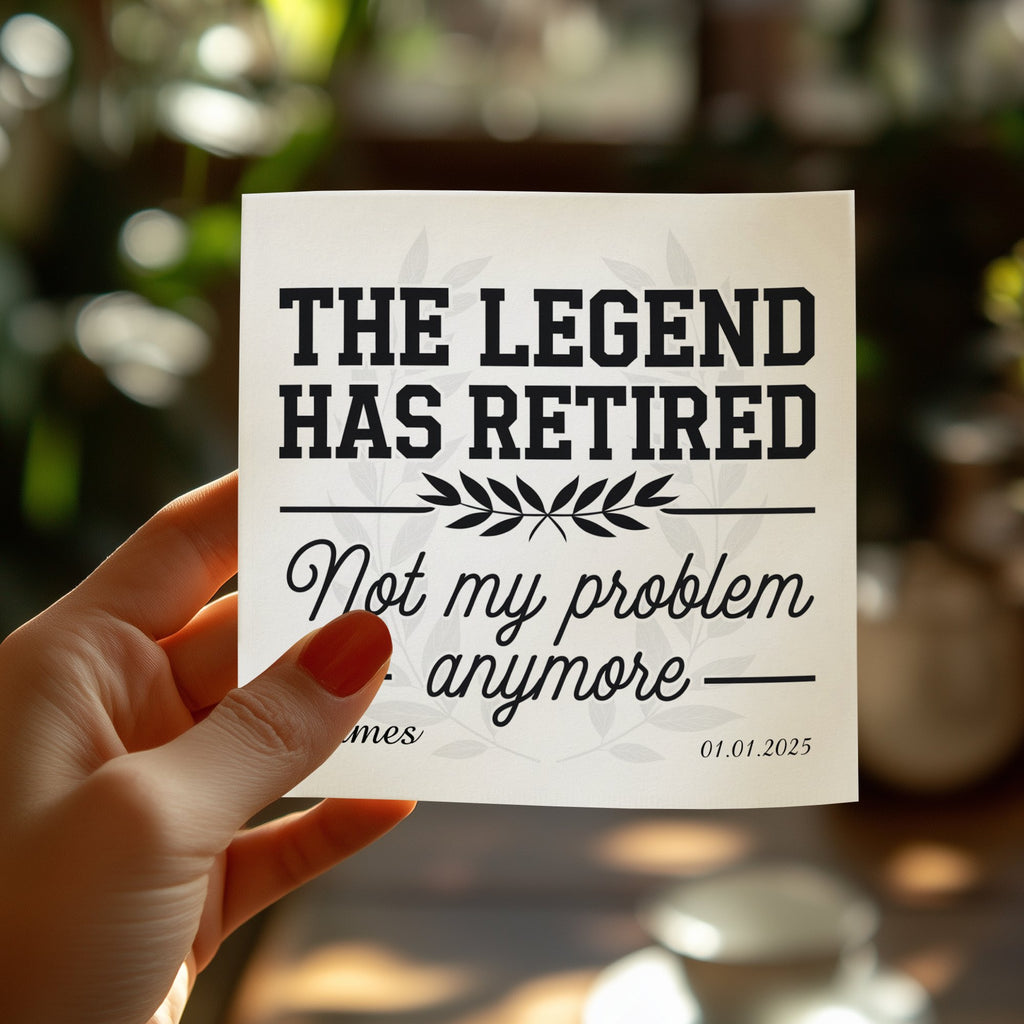 THE LEGEND HAS RETIRED Not my problem anymore with date 01.01.2025.