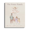 The Foster Family: angel, father, three children, names, and quote.