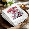 Bridezilla in the Wild cartoon on stack of white napkins.