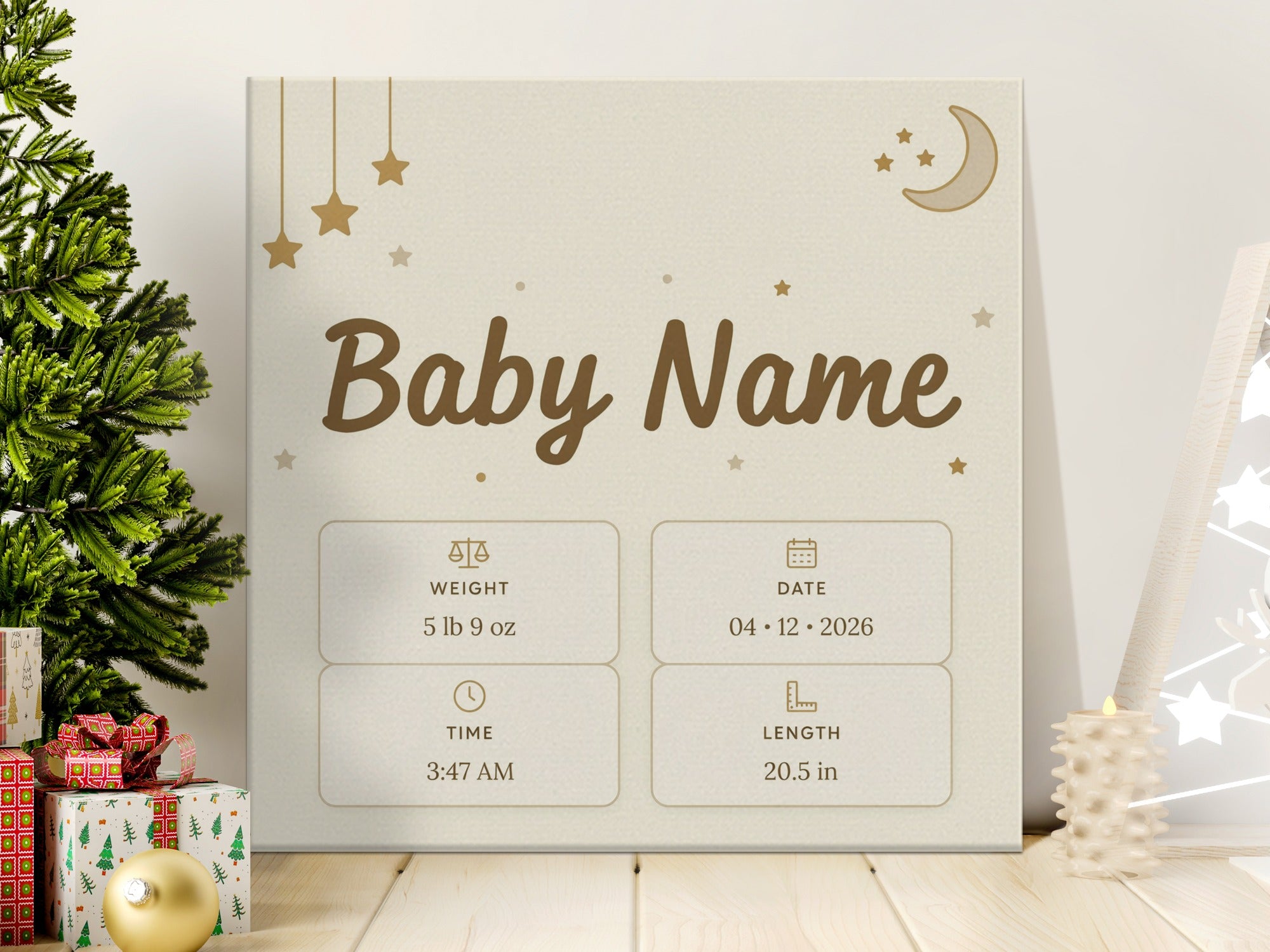 Baby birth details: weight 5 lb 9 oz, date 04.12.2026, time 3:47 AM, length 20.5 in.