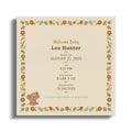 Baby Leo Hunter's birth details on a safari-themed birth certificate.