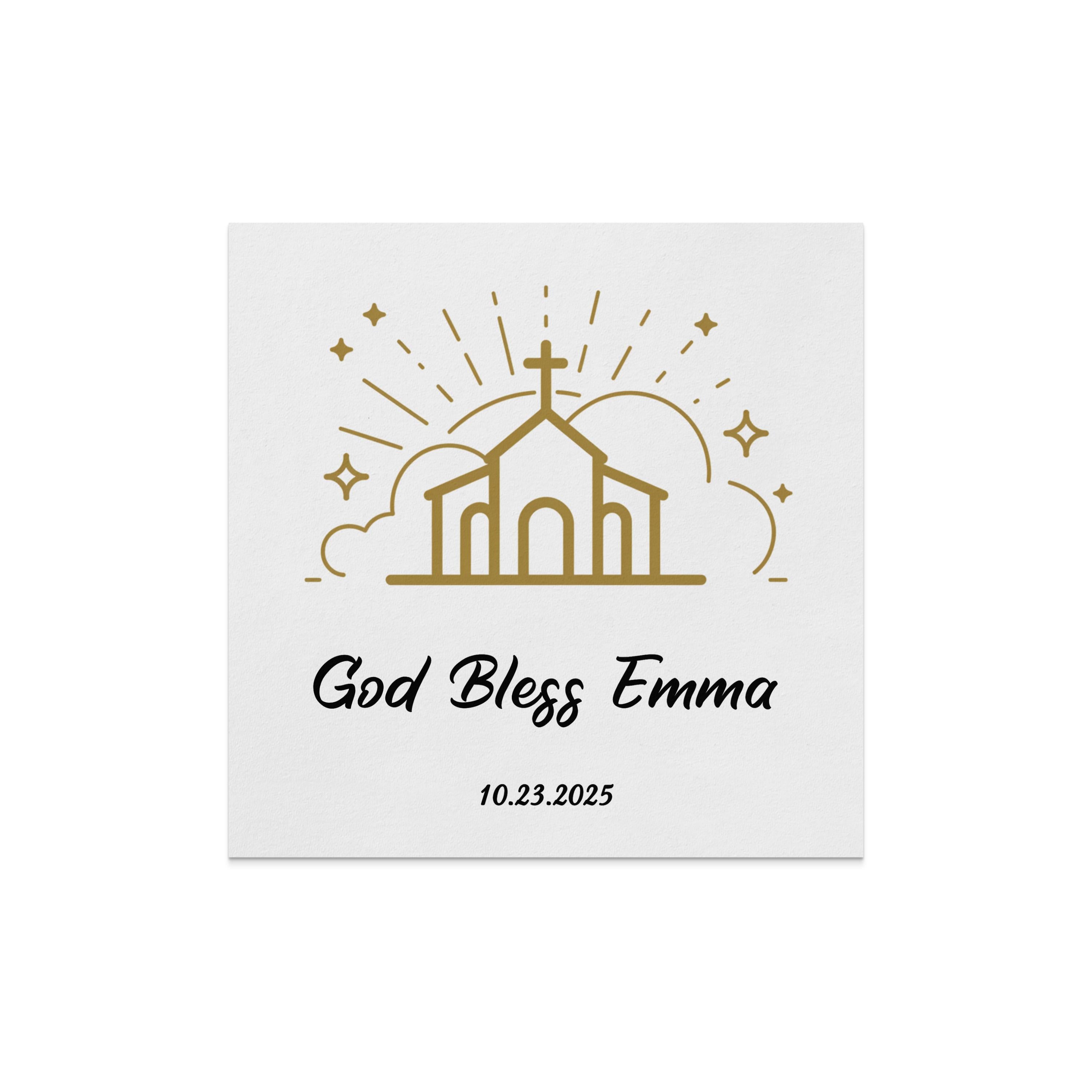 God Bless Emma church illustration with date 10.23.2025.