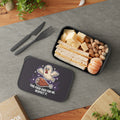 Lunchbox with turkey ghost graphic and text "This food died for me. Respect it."
