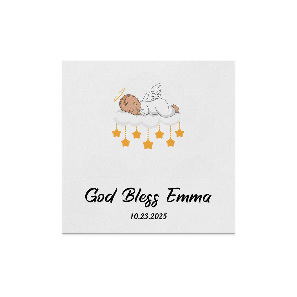 God Bless Emma, 10.23.2025, with sleeping baby on stars.