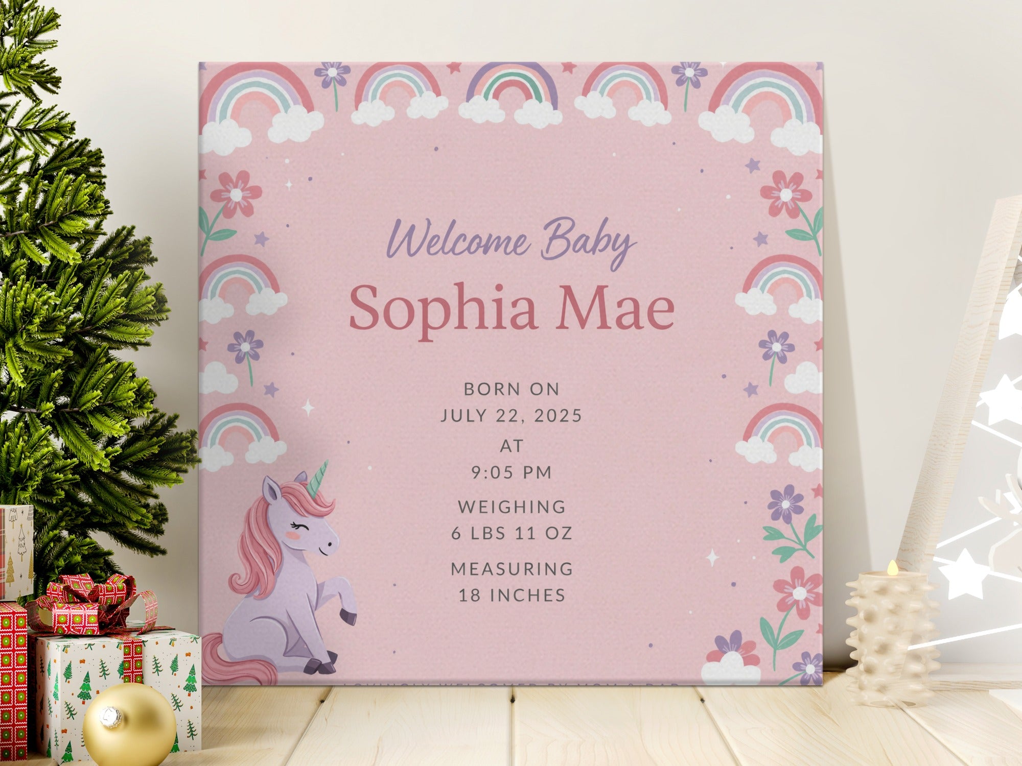 Welcome Baby Sophia Mae details: born on July 22, 2025, weighing 6 lbs 11 oz.