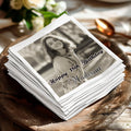 Black and white portrait of a smiling young woman with "Happy 18th Birthday Madison" text.
