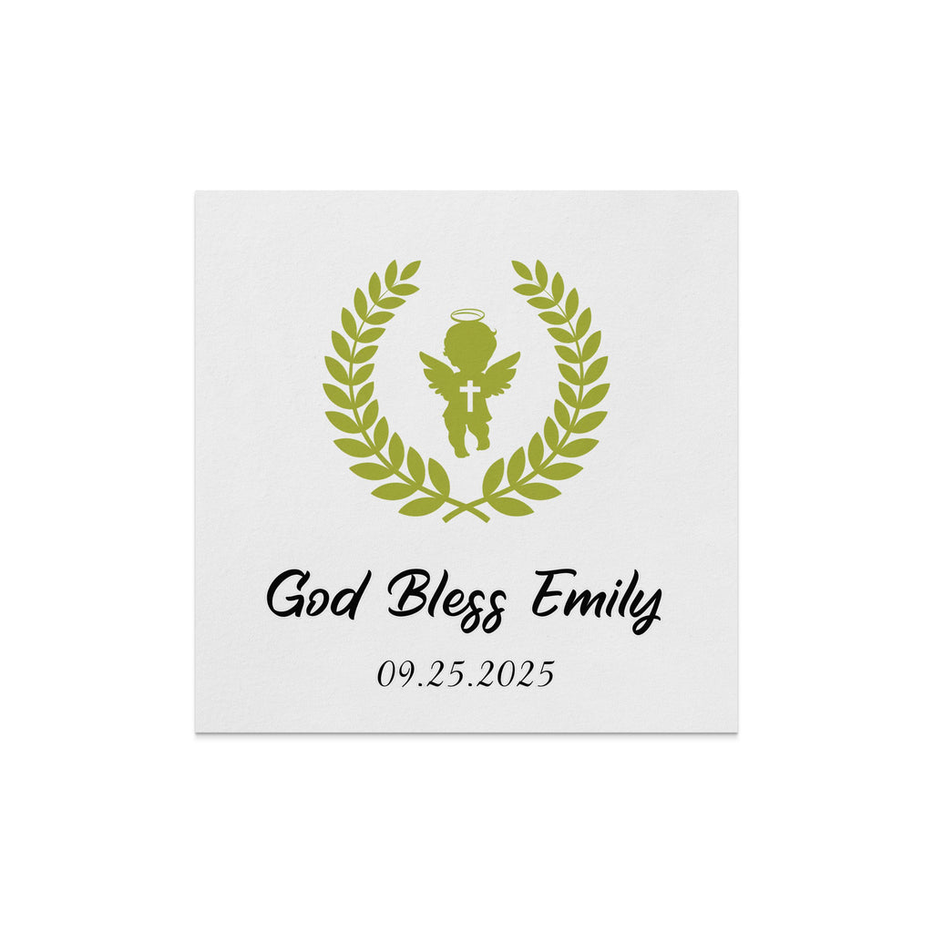 God Bless Emily 09.25.2025 with angel and laurel wreath.