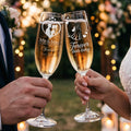 Champagne flutes with "Mr & Mrs" and "Forever starts today" text.