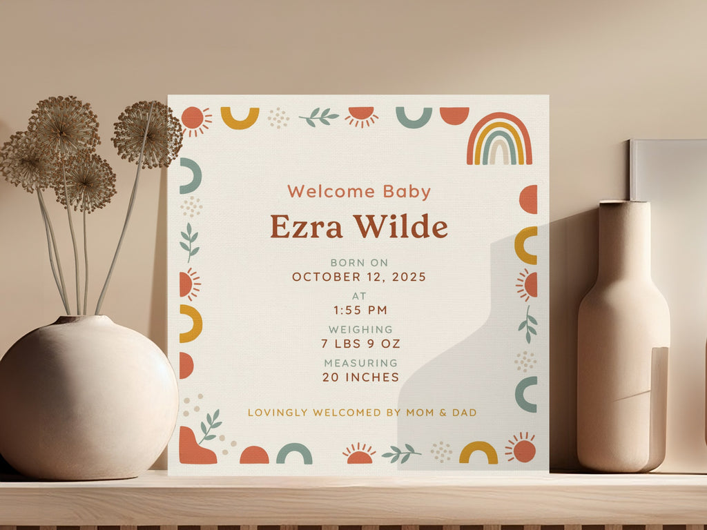 Welcome Baby Ezra Wilde born October 12, 2025, 1:55 PM, 7 lbs 9 oz.