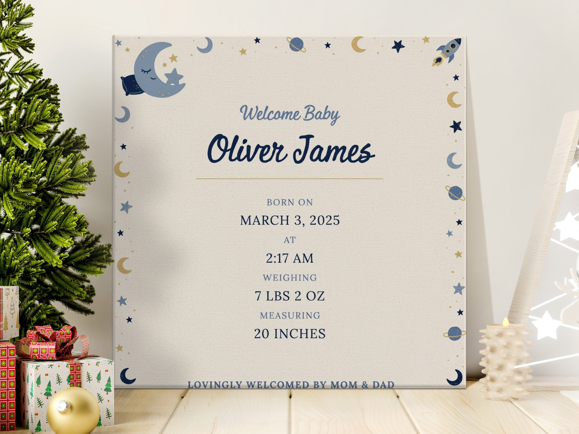 Welcome Baby Oliver James, born March 3, 2025, at 2:17 AM, weighing 7 lbs 2 oz.
