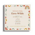 Ezra Wilde welcome baby details: born Oct 12, 2025, 7 lbs 9 oz, 20 inches.